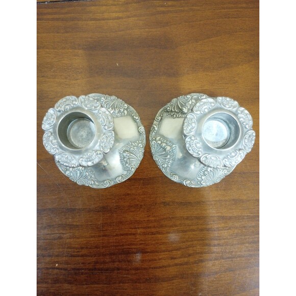 Vintage GODINGER Taper Candle Holders, Silver Plated - Picture 2 of 4